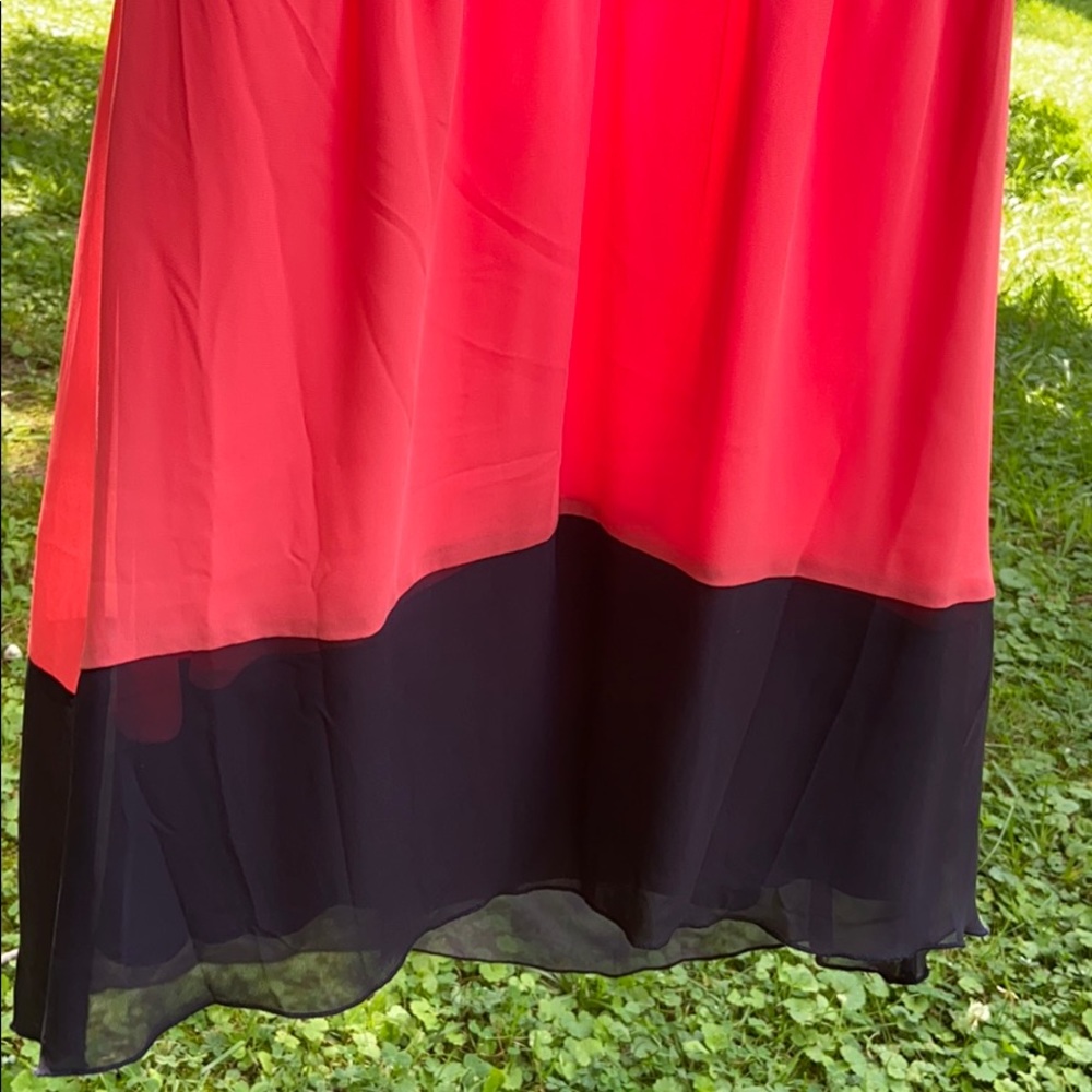 Pink and Navy Hi-Lo Dress - Picture 4 of 4